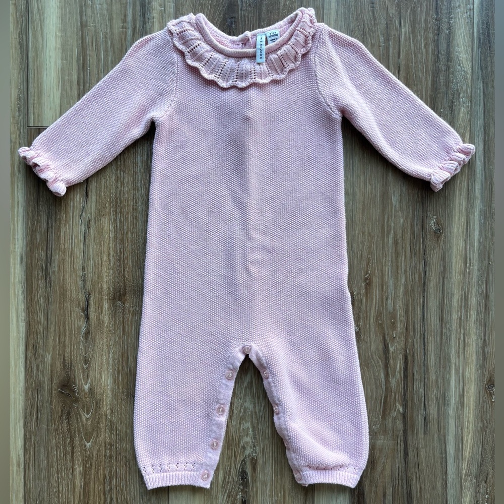 Janie and Jack Light Pink Ruffle One-Piece, 3-6 Months 🎀